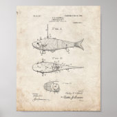 Kunstmatige Bait Patent - Oude look Poster (Voorkant)