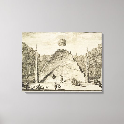 Kunstmatige berg Parnassus, gegraveerd door Johann Canvas Afdruk (Voorkant)