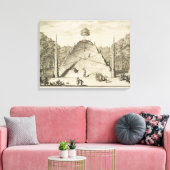 Kunstmatige berg Parnassus, gegraveerd door Johann Canvas Afdruk (Insitu (Woonkamer))