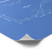 Kunstmatige blauwdruk van het kernenergiespectrum  poster (Hoek)