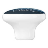 Kunstmatige blauwe grijze blauwgroen kleur kusttek keramische knop (Zijkant)