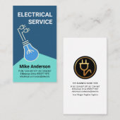 Kunstmatige blauwe lichtbundel Elektrische bedradi Visitekaartje (Voorkant / Achterkant)
