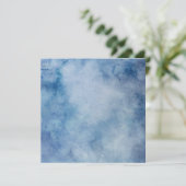Kunstmatige blauwe Waterverf Kaart (Staand voorkant)