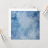 Kunstmatige blauwe Waterverf Kaart (Voorkant / Achterkant in situ)