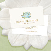 Kunstmatige blauwe Waterverf Lotus Flower Floral Visitekaartje