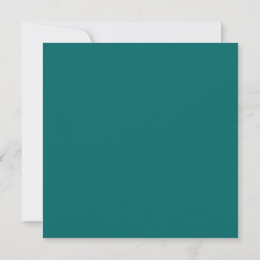 Kunstmatige blauwgroen blauwe groene verfbruiloft kaart (Achterkant)