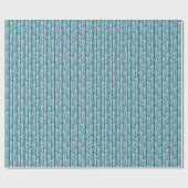 Kunstmatige Blauwgroen blauwe groene zigzag Stripe Cadeaupapier (Vlak)