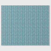 Kunstmatige Blauwgroen Blauwe Groene Zigzag Stripe Cadeaupapier (Vlak)