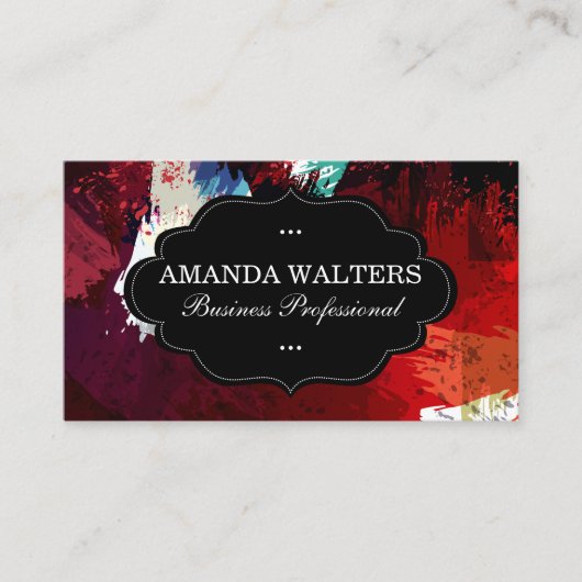 Kunstmatige borstelachtergrond visitekaartje (Voorkant)