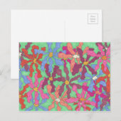 Kunstmatige Briefkaart Retro Flowers (Voorkant / Achterkant)