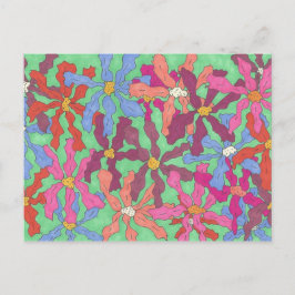 Kunstmatige Briefkaart Retro Flowers