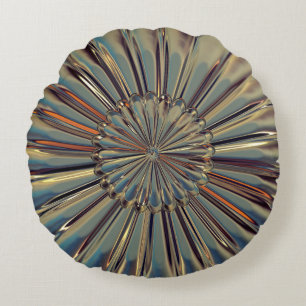 Kunstmatige bronzen metalen gouden ventilatorschaa rond kussen