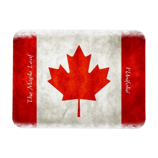 Kunstmatige Canadese vlag Maple Leaf l'Unifolié Magneet (Horizontaal)