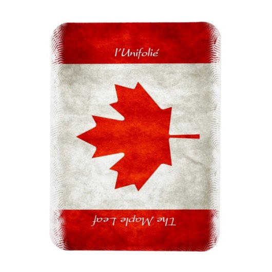 Kunstmatige Canadese vlag Maple Leaf l'Unifolié Magneet (Verticaal)