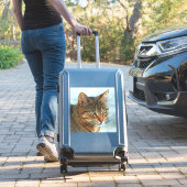 Kunstmatige Cartoon Stijl tabby Cat RB Sticker (Koffer Insitu)