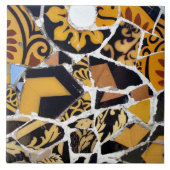 Kunstmatige collage van Broken Tiles-Brown Tegeltje (Voorkant)