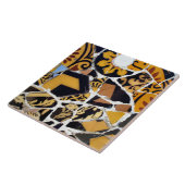 Kunstmatige collage van Broken Tiles-Brown Tegeltje (Zijkant)