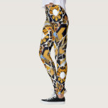 Kunstmatige collage van gebroken Tegels-Bruin Blau Leggings<br><div class="desc">Fotografie. Een artsy mix-en-match collage van gebroken tegels uit Barcelona,  Spanje. Uniek!</div>