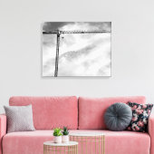 Kunstmatige constructie - kraan Zwart-wit foto Canvas Afdruk (Insitu (Woonkamer))