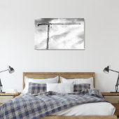 Kunstmatige constructie - kraan Zwart-wit foto Canvas Afdruk (Insitu (Slaapkamer))