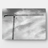 Kunstmatige constructie - kraan Zwart-wit foto Fotoplaat (voorkant)