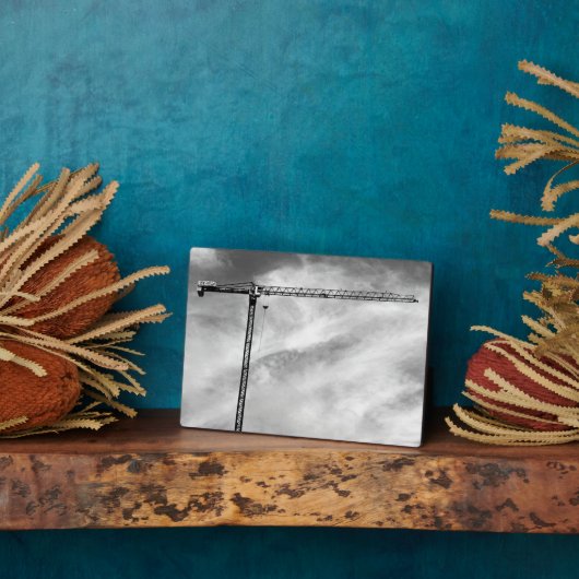 Kunstmatige constructie - kraan Zwart-wit foto Fotoplaat (Zijkant)