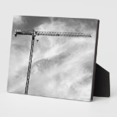 Kunstmatige constructie - kraan Zwart-wit foto Fotoplaat (Zijkant)