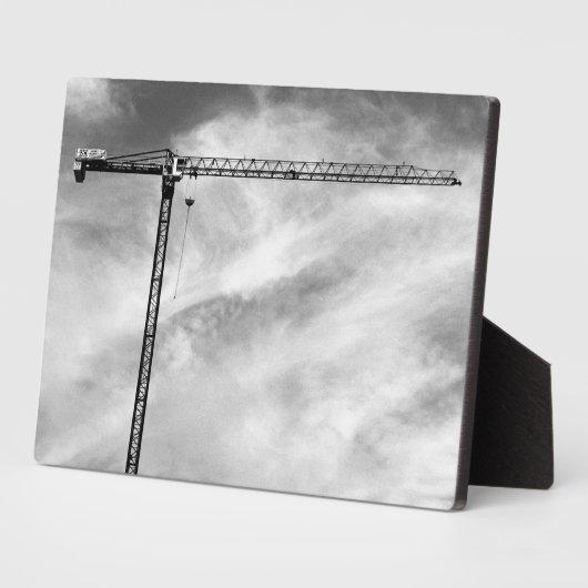 Kunstmatige constructie - kraan Zwart-wit foto Fotoplaat (Zijkant)