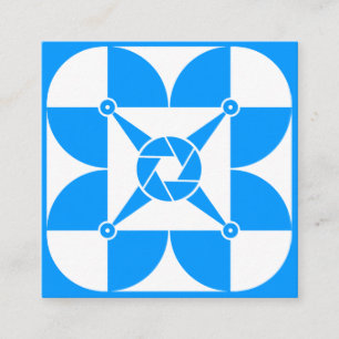 Kunstmatige cover blauw vierkante visitekaartje