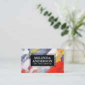 Kunstmatige creatieve achtergrond visitekaartje (Staand voorkant)