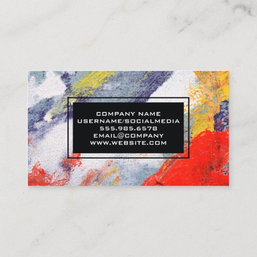 Kunstmatige creatieve achtergrond visitekaartje (Achterkant)