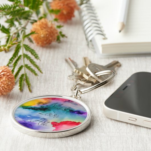 Kunstmatige Creatieve Splashes van de Waterverf Sleutelhanger (Zijkant)