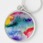 Kunstmatige Creatieve Splashes van de Waterverf Sleutelhanger (Voorkant)