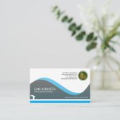 Kunstmatige Creative Blue Whale Wave Conservationi Visitekaartje (Staand voorkant)