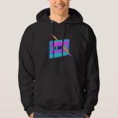 Kunstmatige dampgolfkleppen Synthwave-vormen 80 Hoodie (Voorkant)