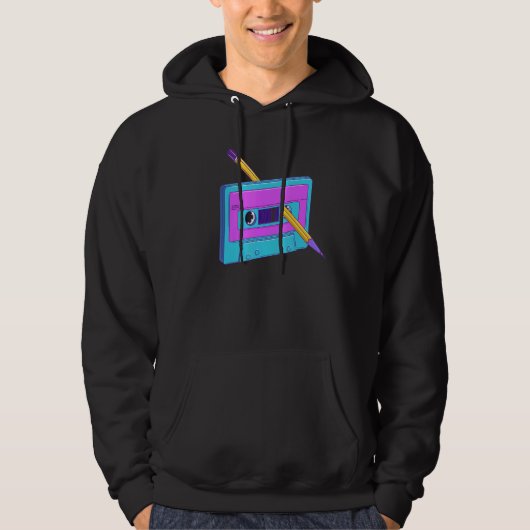 Kunstmatige dampgolfkleppen Synthwave-vormen 80 Hoodie (Voorkant)