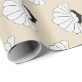 Kunstmatige deco-bloem-bloemen van 1920 in Taupe Cadeaupapier (Rol Hoek)