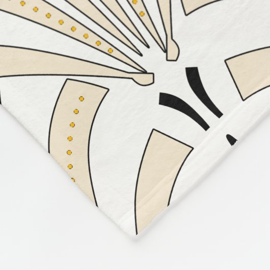 Kunstmatige deco Classy Cream & Black Palmettos ui Fleece Deken (Hoek)