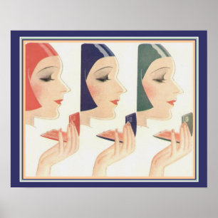 Kunstmatige deco compacte ad 16 x 20 van 1930 poster