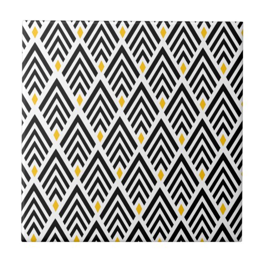 Kunstmatige deco-pijlen van de jaren '20 met Gold  Tegeltje (Voorkant)