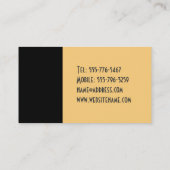 Kunstmatige deco-stijlvolle lijnen - Goud en zwart Visitekaartje (Achterkant)