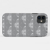 Kunstmatige deco-vlinder, grijze/grijze tinten Case-Mate iPhone case (Achterkant (horizontaal))