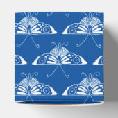 Kunstmatige deco-vlinder, kobalt blauw en wit bedankdoosjes (Bovenkant)