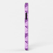 Kunstmatige deco-vlinder met stijfheid - paars en  Case-Mate iPhone case (Achterkant/rechts)