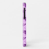 Kunstmatige deco-vlinder met stijfheid - paars en  Case-Mate iPhone case (Achterkant/links)