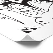 Kunstmatige Deco-vogelpatroon van 1920 Poster (Hoek)