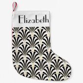 Kunstmatige deco-zwart-witte palmettos uit de jare kleine kerstsok (Voorkant)