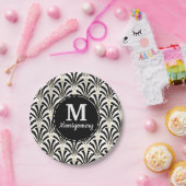 Kunstmatige deco-zwart-witte palmettos uit de jare papieren bordje (Feest)