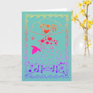 KUNSTMATIGE DIERENSCHAPEN, PIG, ROOSTER blanco Kaart