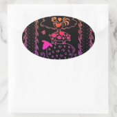 KUNSTMATIGE DIERENSCHAPEN, PIG, ROOSTER OVALE STICKER (Tas)